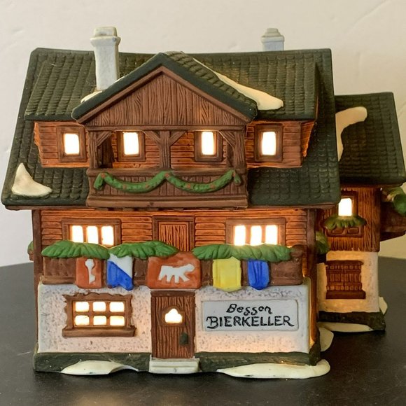 Dept 56 Besson Bierkeller Alpine Christmas Village Lighted Building - 1986 - Picture 5 of 12